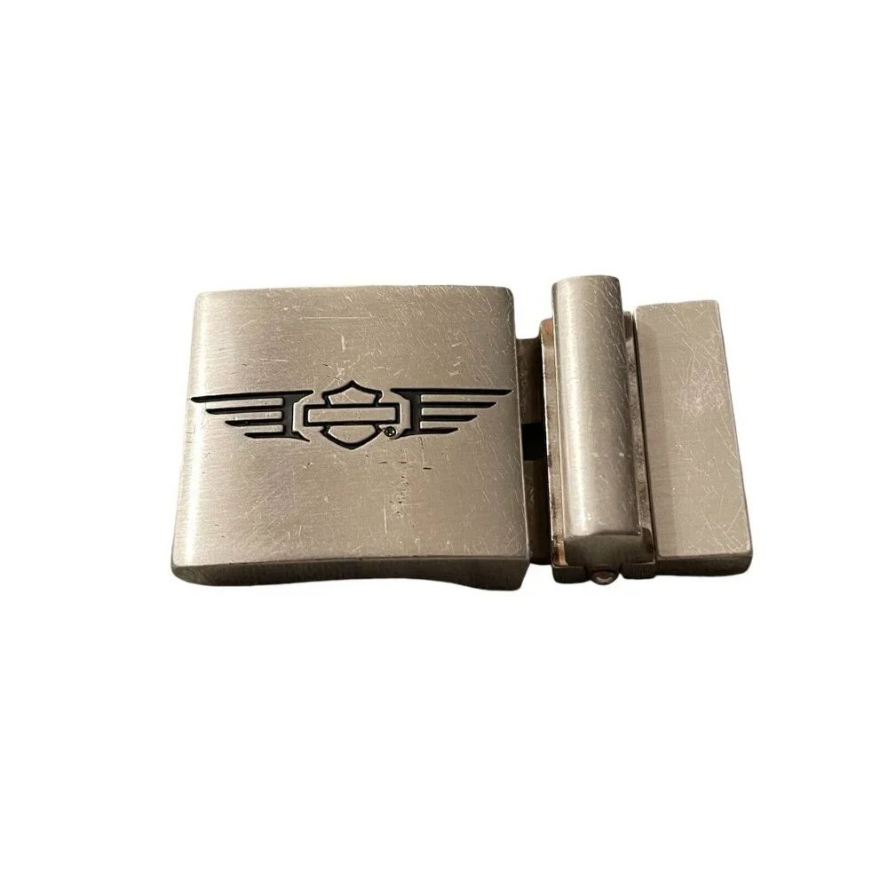 Harley Davidson Belt Buckle Silver Color With‎ Black Logo 2008 Motorcycles